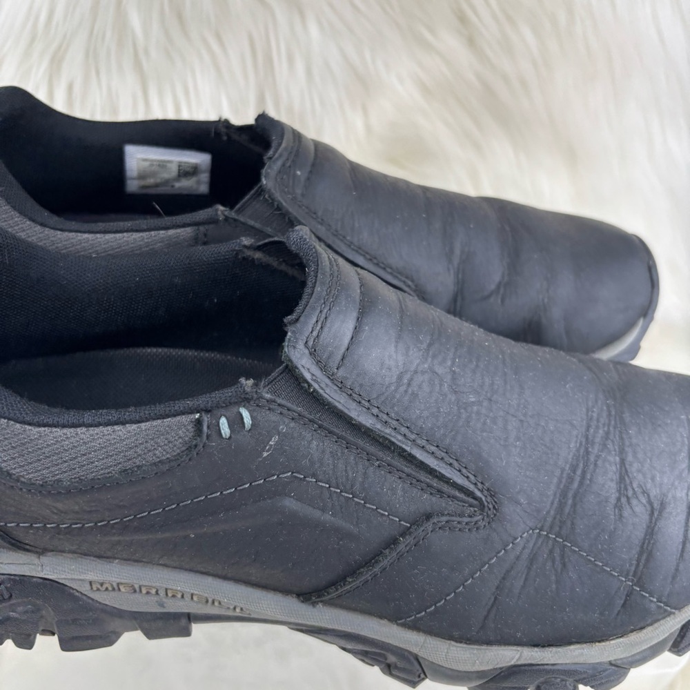 Merrell Black Slip-On Loafers with Elastic Goring - Picture 8 of 11